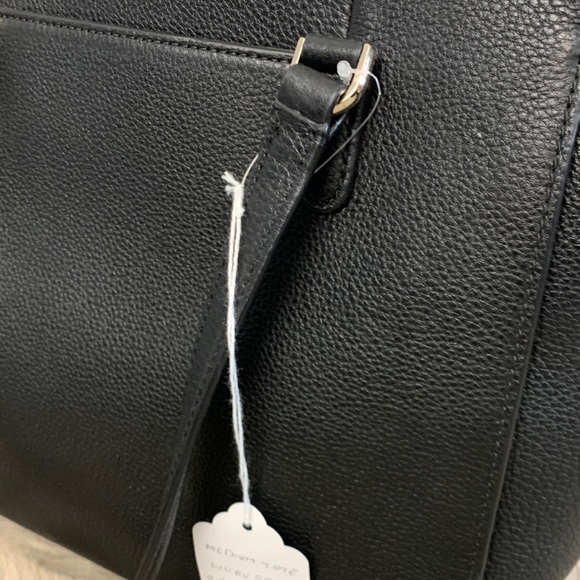 BACK TO SCHOOL BRAND NEW KATE SPADE SOFT PEBBLED LEATHER  BLACK MEDIUM TOTE - Picture 7 of 10